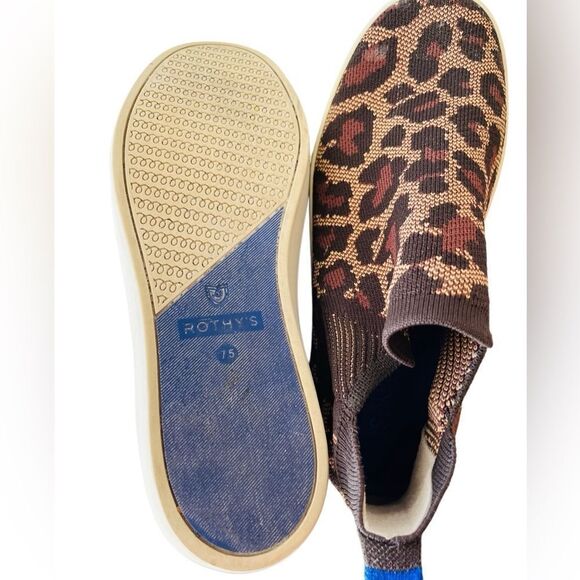 ROTHY'S Chelsea Wildcat Leopard Print Slip on Ankle Bootie Size 7.5 - Picture 7 of 8